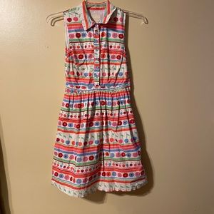 Adorable ModCloth cherry + flower cotton dress size S